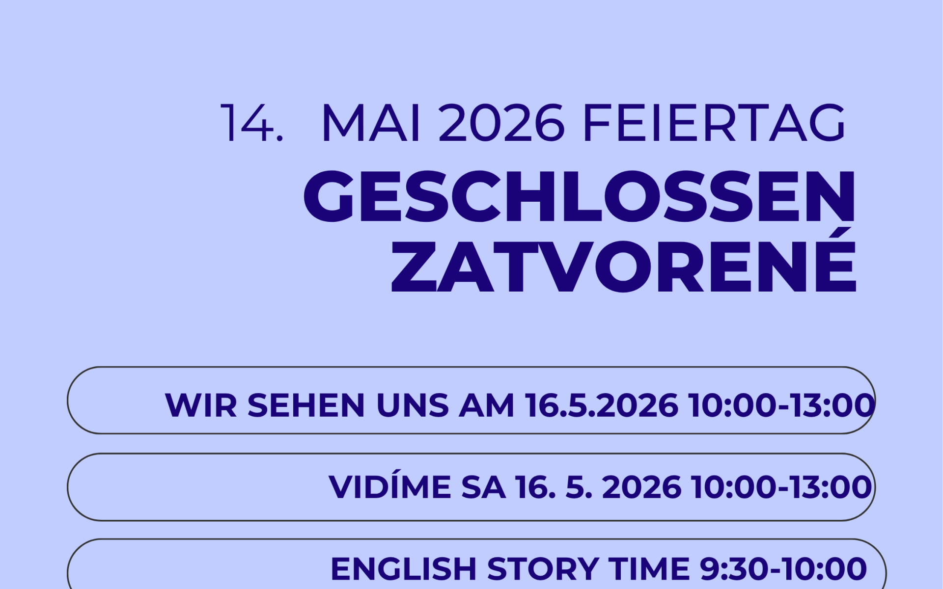 14.5.2026 closed